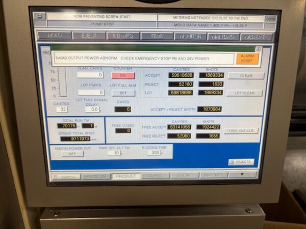 2007 Nissei Model FNX280-71ASE Injection Molding Machine  S/N S282017 - Image 4